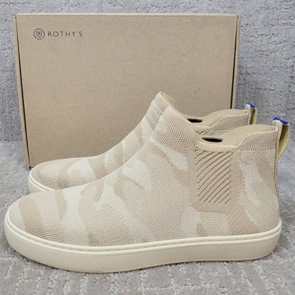 Rothy's The Chelsea Sand Camo Pull On Ankle Boots Womens Size 7, 7.5, 8, 9.5, 10 - Picture 9 of 11